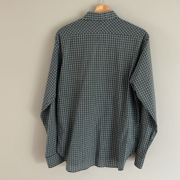 Billy Reid Gingham Style Plaid Cotton Button Down Shirt Medium - Picture 3 of 10